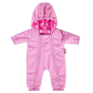 Rakki Dolli Doll Clothes Winter Romper Hooded Romper Pink Purple Outfit Snowsuit Thick Polar Fleece Warm Jumpsuit Fits 18" American Girl Doll 009