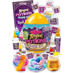 Girlzone Magic Potion Slime Kit, Spell-Binding Potion Making Kit For Girls To Make 6 Magical Mixies With Secret Ingredients And A Star Wand, Gift-Ready Magic Potion Kit And Kids Potion Kit