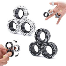 6Pcs Magnetic Rings Fidget Toys For Teens, Adults & Kids|Easter Basket Stuffers|Adhd Fidget Toy Pack For Anxiety Relief,Coolest Gifts For Teen Boys,Birthday Gifts For 8 9 10 11+ Year Old Boy & Girl