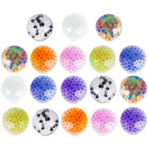 Mydio Set Of 24 Stress Balls Stress Reliver Party Favor Soft Pu Ball Assorted Colors Random Pattern Party Toys Kids Play Ball Tent Ball Toddler Ball 24 Pack