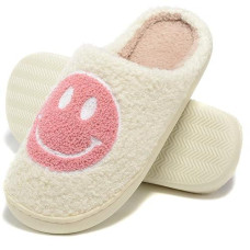 Retro Fuzzy Slippers For Women And Men - Soft, Warm, Non-Slip Couple Style Home Slide Slippers With Memory Foam