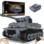 Jmbricklayer Tank Building Sets For Adults Or Boys - Ww2 Military Rc Tiger Army Tank Model Toy, Armed Construction Vehicle Set Ideal Gifts Toys 61501