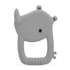 Loulou Lollipop Wild Silicone Baby Teether - Rhino grey