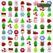 Qingqiu 72 Pcs Christmas Mochi Squishy Toys Squishies Christmas Toys For Kids Girls Boys Toddlers Christmas Party Favors Stocking Stuffers Gifts