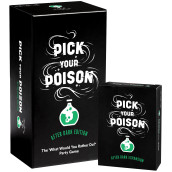 Pick Your Poison After Dark + Expansion Set Party Game - The �What Would You Rather Do?� Adult Card Game For College Students, Fun Parties & Board Games Night With Your Group