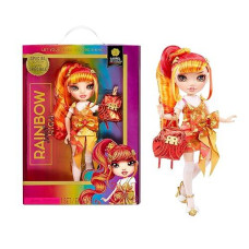 Rainbow High Junior High Special Edition Laurel De�Vious - 9" Red And Orange Posable Fashion Doll With Accessories And Open/Close Soft Backpack. Great Toy Gift For Kids Ages 4-12