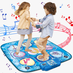 Baiai Dance Mat Toys, Touch Play Electronic Dance Pad With Led Lights Adjustable Volume Built-In Music 5 Challenge Levels Toys For 3 4 5 6 7 8 9+ Year Old Boys Girls Birthday Gifts Easter Gifts