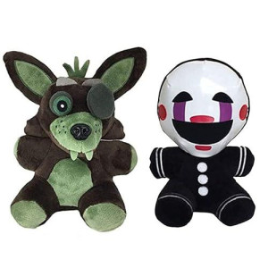 Ktveih Phantom Foxy And Puppet Plush Toy Set Stuffed Animal Doll Fan Made Plushies For Boy Girl Plush Gift 2Pcs