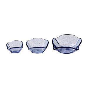 Walbest Dollhouse 3Pcs Simulation Mini Fruit Bowl Model Doll House Miniature Resin Snack Candy Tray Kitchen Furniture Accessories For Micro Landscape Purple