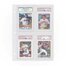 Graded Card Slab Binder Pages For Storage & Display, Compatible With 40 Psa, Bgs, Bccg, Cgc Graded Sports Cards, Also Fit One-Touch Magnetic Card Holders, 10 Pages (Card & Case Not Include)