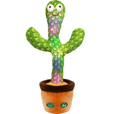 Pbooo [Update Volume Adjustable] Dancing Cactus Toy,Talking Repeat Singing Sunny Cactus Toy 120 Pcs Songs For Baby 16S Record Your Sound Volume Adjustment