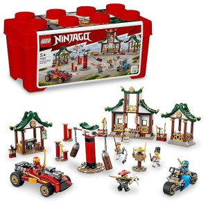 Lego 71787 Ninjago Creative Ninja Block Box, Ninja Construction Toy For Building Dojo With Car And Motorcycle For Children From 5 Years