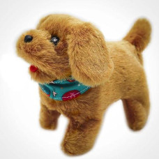 Zoopurrpets Premium Flip Over Puppy Battery Powered Plush Dog That Somersault Walk Sit And Bark Toy Puppy For Animal And Pet Loving Toddlers & Kids - Dark Brown