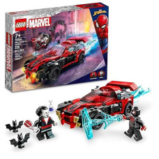 Lego Marvel Spider-Man Miles Morales Vs. Morbius 76244 Building Toy - Featuring Race Car And Action Minifigures, Adventures In The Spiderverse, Movie Inspired Set, Fun For Boys, Girls, And Kids