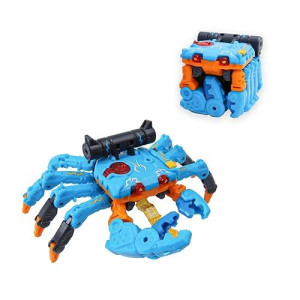 52Toys Beastbox Blue Crab Deformation Toys Action Figures, Collectible Converting Toys All In One Design Deforms In Animal Mecha And Cube, Great Birthday Party Gift For Kids, Teens And Adults