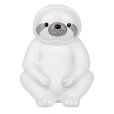Winsterch White Piggy Bank,Sloth Ceramic Piggy Bank Saving Money Box,Practical Birthday Christamas Gifts For Kids Boys And Girls,Coin Bank7.87 X 5.9 Inches