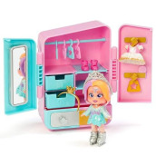Kookyloos Tara�S Wardrobe - Wardrobe With Over 18 Fashion Accessories And Exclusive Doll With 3 Fun Expressions. Includes 2 Outfits, Accessories And Shoes, Hangers, Drawers And 3 Stickers