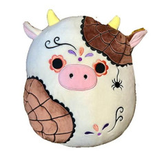Squishmallow Official Kellytoy Halloween Squishy Soft Plush Toy Animals (Ronnie Cow Sugar Skull, 12 Inch)