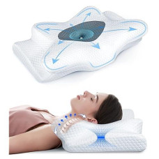 Emircey Adjustable Cervical Pillow For Neck And Shoulder Pain Relief, 3X Plus Support Hollow Contour Memory Foam Pillows For Sleeping, Odorless Orthopedic Bed Pillows For Side, Back, Stomach Sleeper