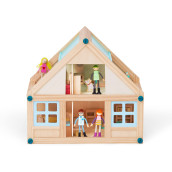 Olivia'S Little World Kids Buildable Furnished Wooden Dollhouse For 3.5 Dolls