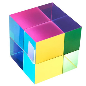 Zhuochimall Cmy Mixing Colour Cube, 60Mm (2.36 Inch) Acrylic Color Prism Cube, Cmycube For Home Or Office D�cor, Stem/Steam Desktop Physics Toys, Science Learning Educational Gift For Kids