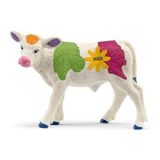 Schleich Colorful Spring Calf - Multi Color Collectible Toy