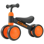 Bekilole Balance Bike For 1 Year Old Girl Gifts Pre-School First Bike And 1St Birthday Gifts - Train Your Baby From Standing To Running | Toys For 1 Year Old (Black Orange)