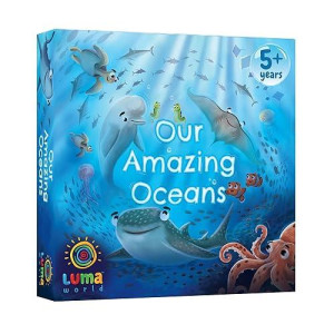 Luma World Add Life To Learning Our Amazing Oceans Educational Activity Kit For Kids Ages 4 Years & Up|500+ Hours Of Puzzles|Ocean Cards|Learning Activities|Trivia Games For Kids In 1 Box