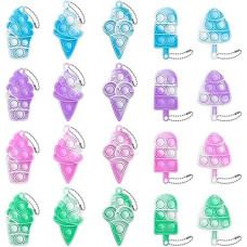 36Pcs Christmas Mini Pop Keychain Fidget Toys Mini Pop Keychain Rainbow Silicone Simple Fidget Toys Fidget Relieve Anxiety Stress Hand Office Desk Toys For Kids Adults