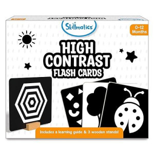 Skillmatics Large Flash Cards For Babies & Infants - High Contrast, Newborn Visual Stimulation & Sensory Development For 0 To 12 Months - 60 Pictures