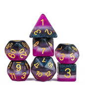 Hddais 7Pcs Asexual-Pride Polyhedral Dice Set, Homosexual Flag D&D Dice For Dungeons And Dragons, Dnd Dice For Rpg Mtg And Other Table Games(Matte)