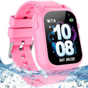 Waterproof Smart Watch For Kids 3-12 Years Boys Girls Learning Toys With 26 Puzzle Games Pedometer Camera Video Recording Music Player Alarm Timer Hd Touchscreen Toddler Watch Birthday Gift