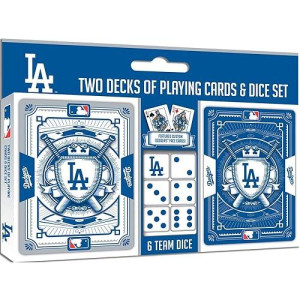 Baby Fanatic Lad3230: Los Angeles Dodgers 2-Pack Playing Cards & Dice Set