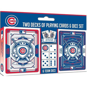 Baby Fanatic Cub3230: Chicago Cubs 2-Pack Playing Cards & Dice Set