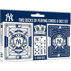 Baby Fanatic Nyy3230: New York Yankees 2-Pack Playing Cards & Dice Set