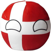 Denmark Country Ball Plushies, Countryball Plush Stuffed Plush Toy, Birthday Xmas Gift 12Inch (Color : Denmark)