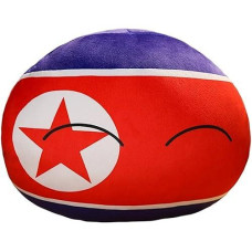 North Kr Country Ball Plushies, Countryball Plush Stuffed Plush Toy, Birthday Xmas Gift 12Inch (Color : North Kr)