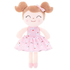 Gloveleya Soft Dolls Plush Figures Cat Dress Doll Baby Gift 9"