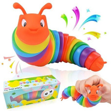 Cevioce Fidget Slug Toy, Sensory Slug Fidget Toys For Kids & Adults, 1Pc Autism Sensory Toys For Autistic Children Toddlers, Toddler Toys - 3 4 5 6 7 8+ Year Old Girl Boy Birthday Gifts