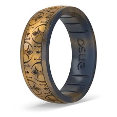 Enso Rings Lord Of The Rings Collection - Comfortable Silicone Rings - Shire Ornate - Size 12