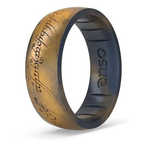 Enso Rings Lord Of The Rings Collection - Comfortable Silicone Rings - The One Ring - Size 7
