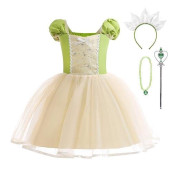 Dressy Daisy Frog Princess Fancy Dress Up Halloween Costume Party Outfit For Little Girls With Accessories Size 6 363