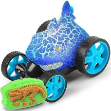 Rc Stunt Cars For Kids - Dinosaur Toys Remote Control Car 360 Degree Rotation, Monster Racing Car Toys For Kids Toddlers, Birthday Gifts For Boys Girls 3 4 5 Years Old