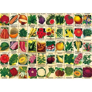 Vintage Plant Puzzle 1000 Pieces For Adult, Flower Puzzle Of Heirloom Seeds, Garden Jigsaw Puzzles Fruit