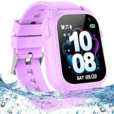 Waterproof Smart Watch For Kids 3-12 Years Boys Girls Learning Toys With 26 Puzzle Games Pedometer Camera Video Recording Music Player Alarm Timer Hd Touchscreen Toddler Watch Birthday Gift