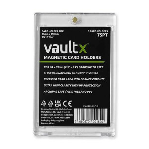 Vault X Magnetic Card Holders - 75Pt For Trading Cards & Sports Cards (5 Pack)