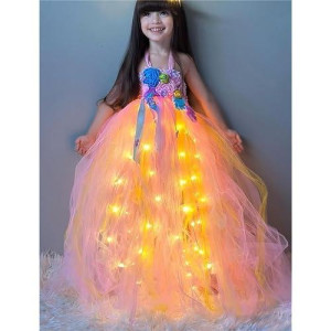 Uporpor Light Up Dress Fairy Halloween Costume For Girls Princess Tulle Birthday Dress Led Costume Kids Toddler Dress Rainbow, 160