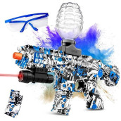 Gel Splatter Cool Ball Blaster M416 With Goggles And 40,000+ Gel Beads Suitable For Backyard Fun And Outdoor Team Shooting Games, Over 12+, Red