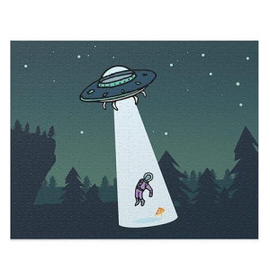 Onetify Alien Abduction With Pizza Jigsaw Puzzle 500-Piece