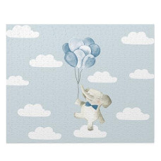 Baby Elephant Floating in the clouds Jigsaw Puzzle 500-Piece(D0102HSZIRW)